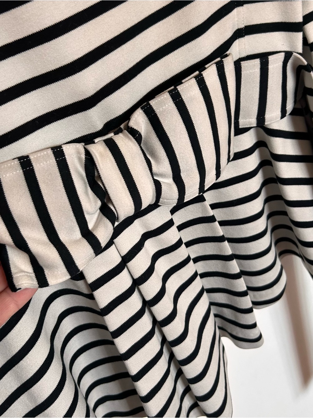 kate spade Navy and White Striped Pea Coat Gold-Button Jacket - Picture 8 of 9